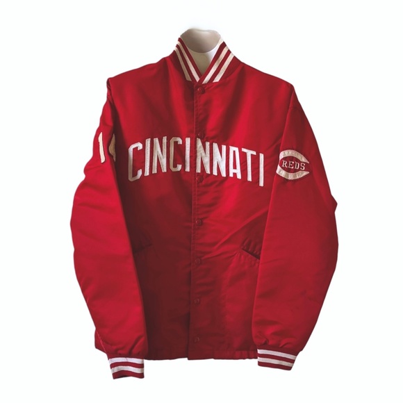 Vintage 1970's Cincinnati Reds Rawlings Jacket Koch Sporting Goods Snap Button - Picture 1 of 14